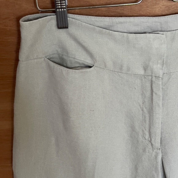 Eileen Fisher 100% linen wide leg pants size 12 gray casual minimalist lagenlook - Picture 2 of 7